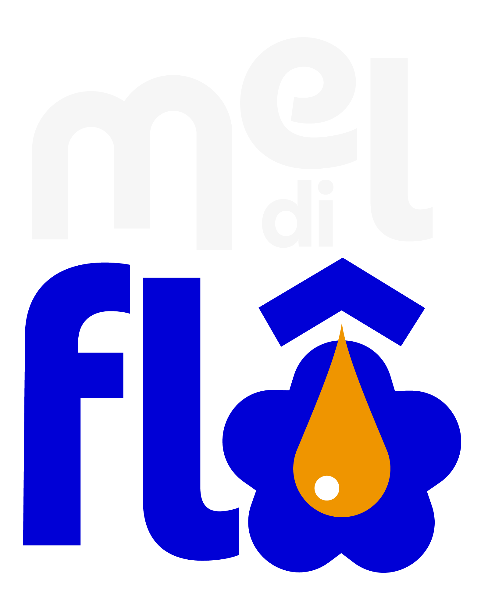 Logotipo Mel di Flô em versão negativa